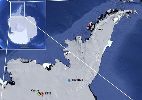 Carte de l'Antarctique incident DHC-6-c-Google Maps via AAIB