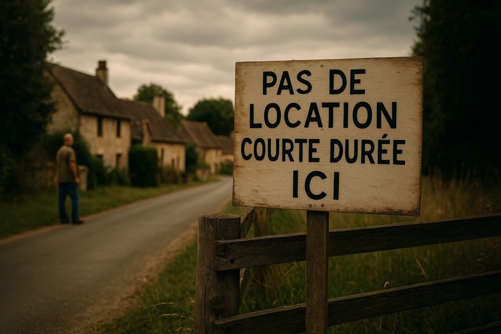 Les habitants ont placé une pancarte à l’entrée de leur village : “Pas de location courte durée ici”