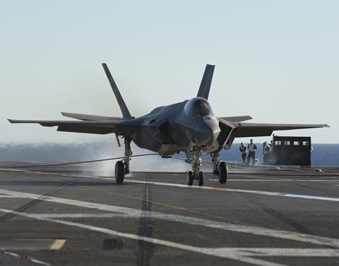 F-35C porte-atterrissage Arrestor Wire USS Nimitz C Us Navy