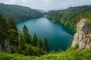 Dans le jura, ce lac turquoise encore méconnu offre un décor digne du Canada