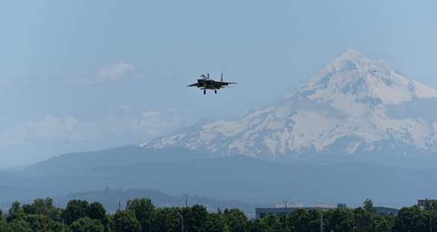 Le F-15EX arrive à Portland c USAF 142d Air Wing