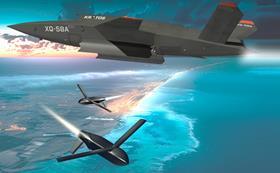 XQ-58 avec bûcheron OWUAS c Northrop Grumman