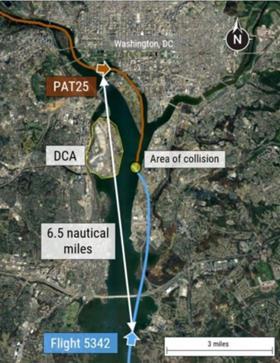 Trajectoire de vol PSA NTSB Black Hawk